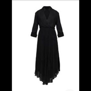 Jay Ahr Silk Chiffon Belted dress